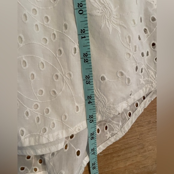Sundance Women’s Embroidered Eyelet Balloon Slv 💯 cotton Button blouse M - Picture 5 of 14